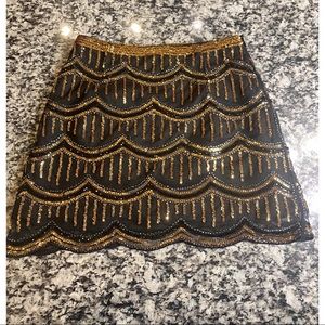 Gold and Black Skirt